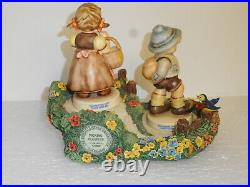 GOEBEL HUMMELS 905 COME WITH ME & 906 I WILL FOLLOW YOU withPick Flowers Display