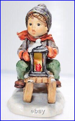 GOEBEL HUMMEL Germany Ride Into Christmas Hand Painted Porcelain Figurine TMK5