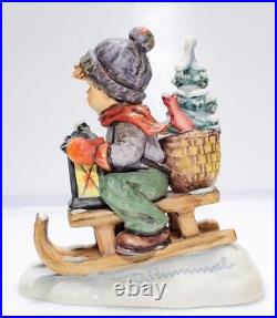 GOEBEL HUMMEL Germany Ride Into Christmas Hand Painted Porcelain Figurine TMK5