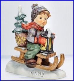 GOEBEL HUMMEL Germany Ride Into Christmas Hand Painted Porcelain Figurine TMK5