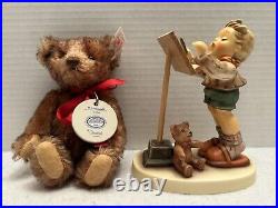 GOEBEL HUMMEL LITTLE MAESTRO (826/I) TMK 8 FIRST ISSUE With STEIFF BEAR, BOX COA