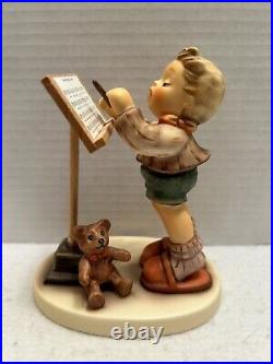 GOEBEL HUMMEL LITTLE MAESTRO (826/I) TMK 8 FIRST ISSUE With STEIFF BEAR, BOX COA