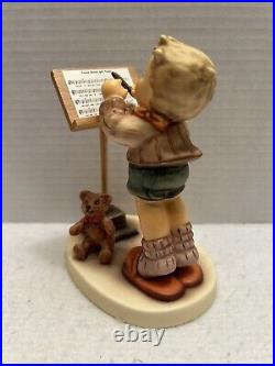 GOEBEL HUMMEL LITTLE MAESTRO (826/I) TMK 8 FIRST ISSUE With STEIFF BEAR, BOX COA