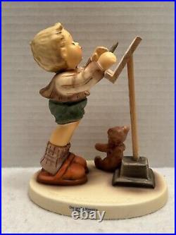 GOEBEL HUMMEL LITTLE MAESTRO (826/I) TMK 8 FIRST ISSUE With STEIFF BEAR, BOX COA