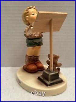 GOEBEL HUMMEL LITTLE MAESTRO (826/I) TMK 8 FIRST ISSUE With STEIFF BEAR, BOX COA
