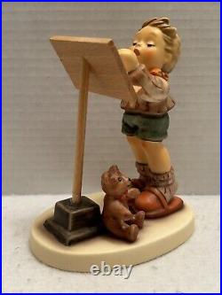 GOEBEL HUMMEL LITTLE MAESTRO (826/I) TMK 8 FIRST ISSUE With STEIFF BEAR, BOX COA