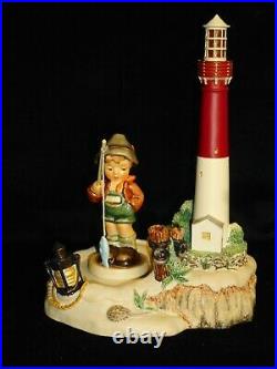 GOEBEL HUMMEL OCEAN AIR #803 Little Fisherman withLighted Barnegat Lighthouse MIB