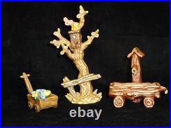 GOEBEL HUMMEL SPRING ACCESSORIES TREE withBIRDHOUSE WAGON withFLOWERS WATER TROUGH