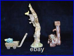 GOEBEL HUMMEL SPRING ACCESSORIES TREE withBIRDHOUSE WAGON withFLOWERS WATER TROUGH