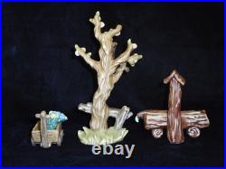 GOEBEL HUMMEL SPRING ACCESSORIES TREE withBIRDHOUSE WAGON withFLOWERS WATER TROUGH