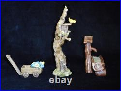 GOEBEL HUMMEL SPRING ACCESSORIES TREE withBIRDHOUSE WAGON withFLOWERS WATER TROUGH