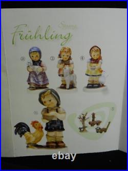 GOEBEL HUMMEL SPRING ACCESSORIES TREE withBIRDHOUSE WAGON withFLOWERS WATER TROUGH