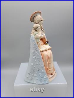 GOEBEL HUMMEL VINTAGE FLOWER MADONNA 8 With CHILD & BIRD W. Germany Numbered