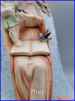 GOEBEL HUMMEL VINTAGE FLOWER MADONNA 8 With CHILD & BIRD W. Germany Numbered