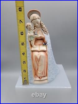 GOEBEL HUMMEL VINTAGE FLOWER MADONNA 8 With CHILD & BIRD W. Germany Numbered