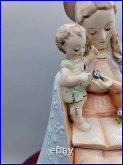 GOEBEL HUMMEL VINTAGE FLOWER MADONNA 8 With CHILD & BIRD W. Germany Numbered