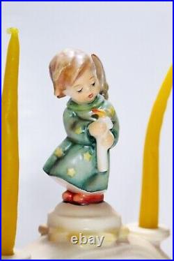 GOEBEL HUMMEL W. Germany Angel Lights Candle Holder Hand Painted Porcelain