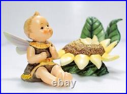 GOEBEL HUMMEL W. Germany Sunflower Blossoms Baby Bee Porcelain Figurine TMK8