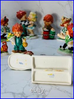 GOEBEL Hummel W Germany Charlot Byj Red Head Figurine Lot Of 8