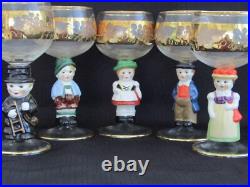 Goebel 5 Gold Grape Hummel Stem Wine Glasses Made in Germany Goebel 5 Gold Grape Hummel Stem Wine Glasses Made in Germany