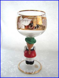 Goebel 5 Gold Grape Hummel Stem Wine Glasses Made in Germany Goebel 5 Gold Grape Hummel Stem Wine Glasses Made in Germany