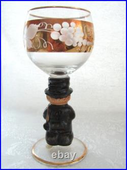 Goebel 5 Gold Grape Hummel Stem Wine Glasses Made in Germany Goebel 5 Gold Grape Hummel Stem Wine Glasses Made in Germany