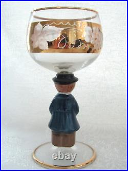 Goebel 5 Gold Grape Hummel Stem Wine Glasses Made in Germany Goebel 5 Gold Grape Hummel Stem Wine Glasses Made in Germany