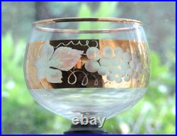 Goebel 5 Gold Grape Hummel Stem Wine Glasses Made in Germany Goebel 5 Gold Grape Hummel Stem Wine Glasses Made in Germany