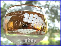 Goebel 5 Gold Grape Hummel Stem Wine Glasses Made in Germany Goebel 5 Gold Grape Hummel Stem Wine Glasses Made in Germany