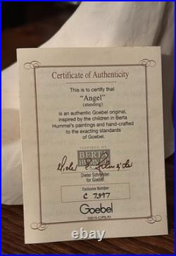 Goebel Angel Figurine Limited Edition C 7317 Berta Hummel Inspo- with Cert