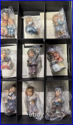 Goebel Berta Hummel Christmas Ornament Set 18 Porcelain Figurines Germany Box