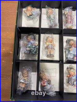 Goebel Berta Hummel Christmas Ornament Set 18 Porcelain Figurines Germany Box