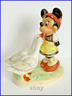 Goebel Disney Minnie Goose Girl Signed by # 1 MASTER PAINTER 2004 Rare & EXC