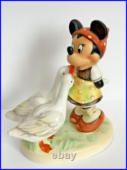 Goebel Disney Minnie Goose Girl Signed by # 1 MASTER PAINTER 2004 Rare & EXC