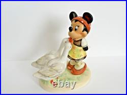 Goebel Disney Minnie Goose Girl Signed by # 1 MASTER PAINTER 2004 Rare & EXC