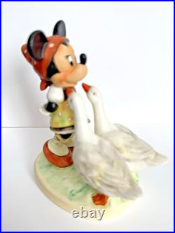 Goebel Disney Minnie Goose Girl Signed by # 1 MASTER PAINTER 2004 Rare & EXC
