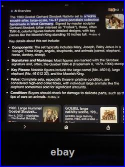 Goebel Figurine STUNNING ULTRA RARE 1980 Jumbo Natvity Camel 9.5 MINT no box
