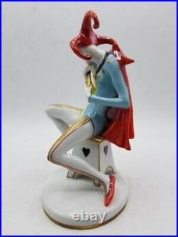Goebel Harlequin The Court Jester Joker Porcelain Figurine w Box 16 569 21