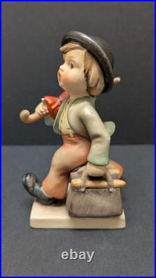 Goebel Hummel 11/0 MERRY WONDERER TMK-1? Vintage Figurine Porcelain Boy CROWN