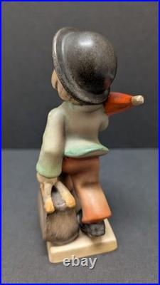 Goebel Hummel 11/0 MERRY WONDERER TMK-1? Vintage Figurine Porcelain Boy CROWN