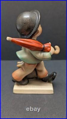 Goebel Hummel 11/0 MERRY WONDERER TMK-1? Vintage Figurine Porcelain Boy CROWN