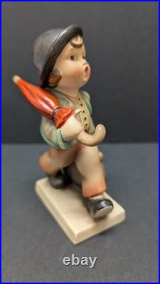 Goebel Hummel 11/0 MERRY WONDERER TMK-1? Vintage Figurine Porcelain Boy CROWN