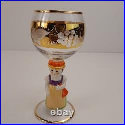 Goebel Hummel 12 Piece Wine Glass, Candle Holder, and Glass Bell Set, Germany