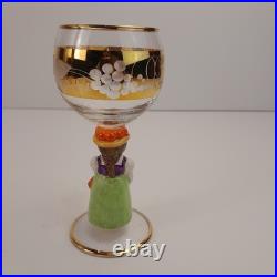 Goebel Hummel 12 Piece Wine Glass, Candle Holder, and Glass Bell Set, Germany