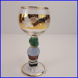 Goebel Hummel 12 Piece Wine Glass, Candle Holder, and Glass Bell Set, Germany