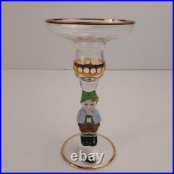 Goebel Hummel 12 Piece Wine Glass, Candle Holder, and Glass Bell Set, Germany