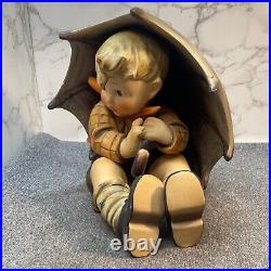 Goebel Hummel 152A Umbrella Boy Large 8 Tall, Small Chip See Photos W Germany
