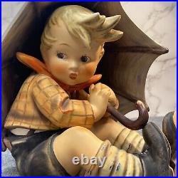 Goebel Hummel 152A Umbrella Boy Large 8 Tall, Small Chip See Photos W Germany