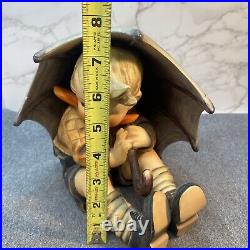 Goebel Hummel 152A Umbrella Boy Large 8 Tall, Small Chip See Photos W Germany