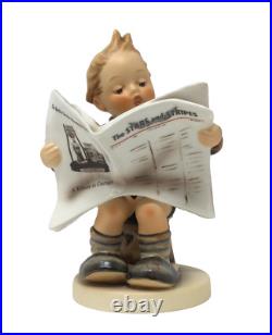 Goebel Hummel 184 Latest News Stars and Stripes TMK7 Figurine with COA Mint in Box